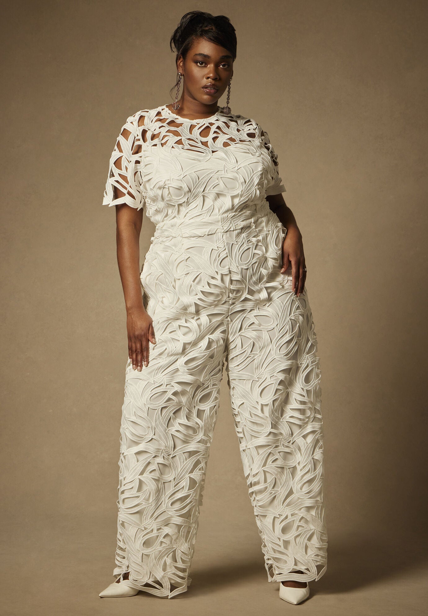 Bridal by ELOQUII Lace Jumpsuit Eloquii