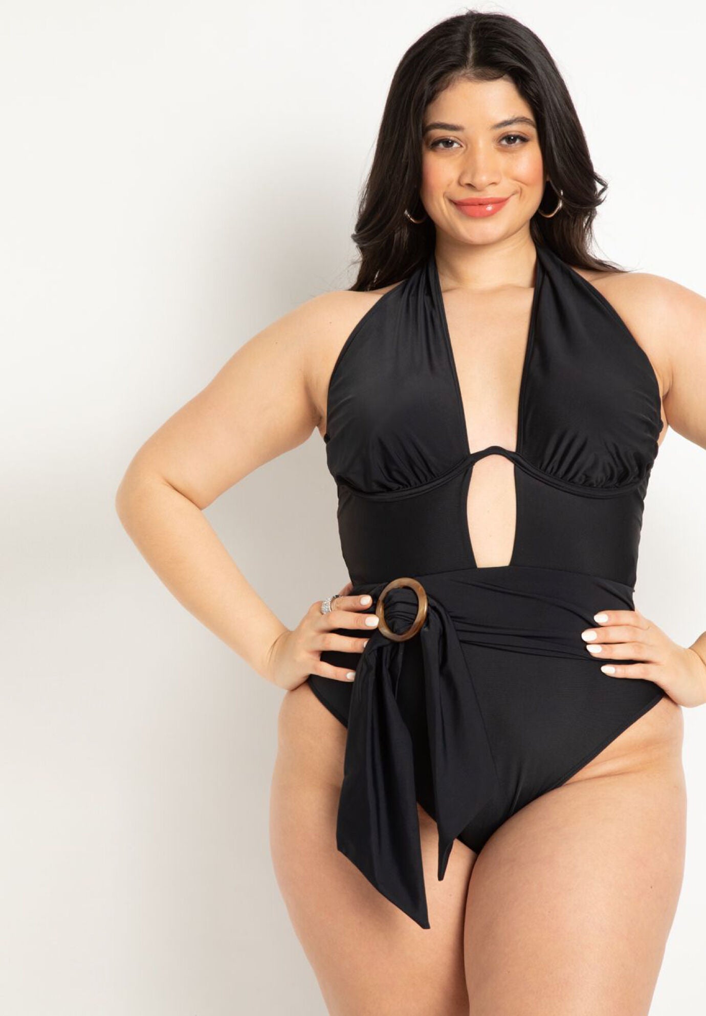 Halter bathing shop suit with underwire