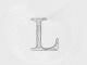 Madeline Silver Initial Pendant, L, alternate image number 1