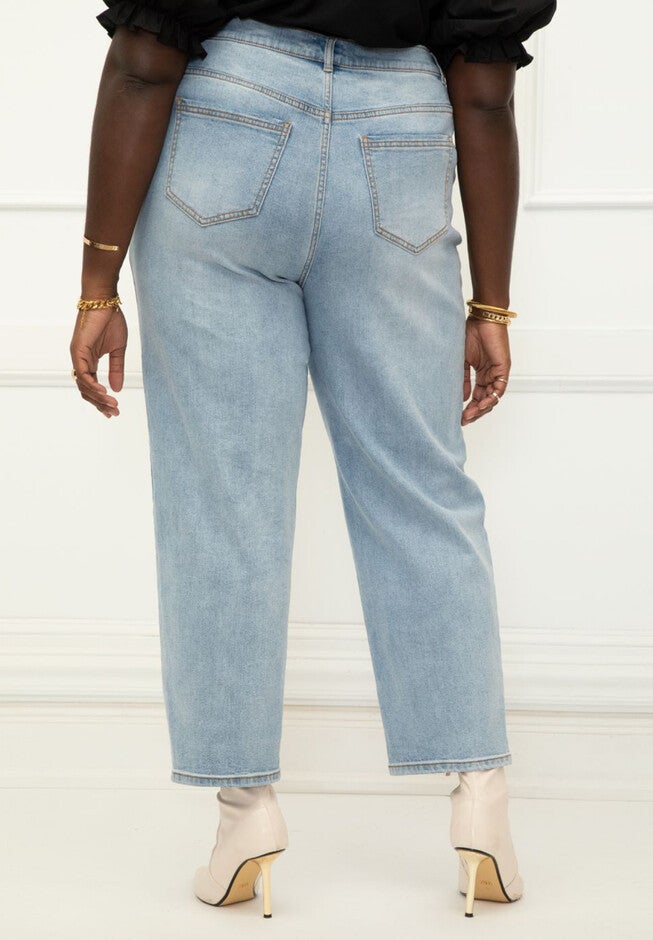 ELOQUII Elements Overlap Waist Jean, , alternate image number null