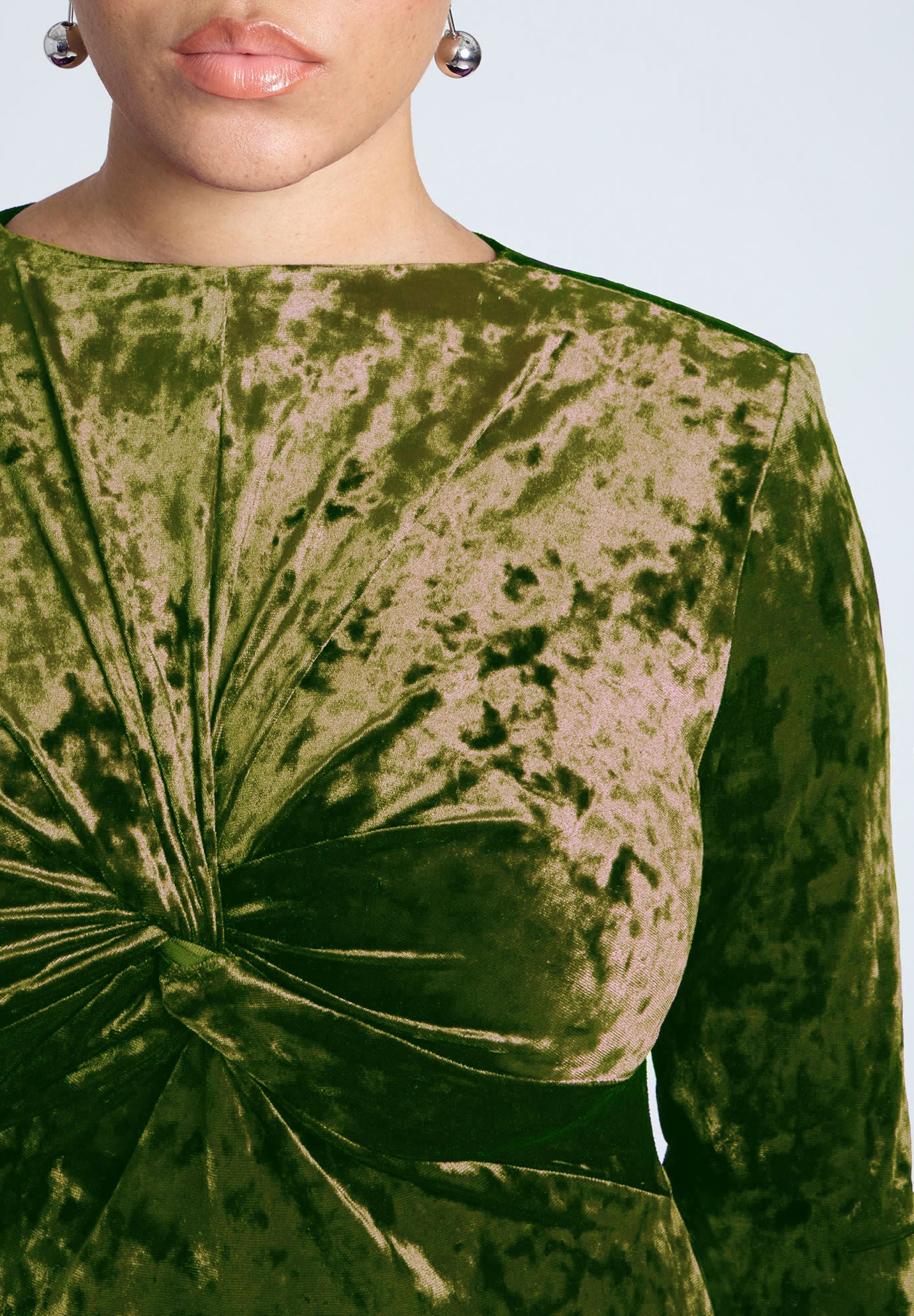 Twist Bodice Velvet Maxi Dress, CARDAMOM SEED, alternate image number 3