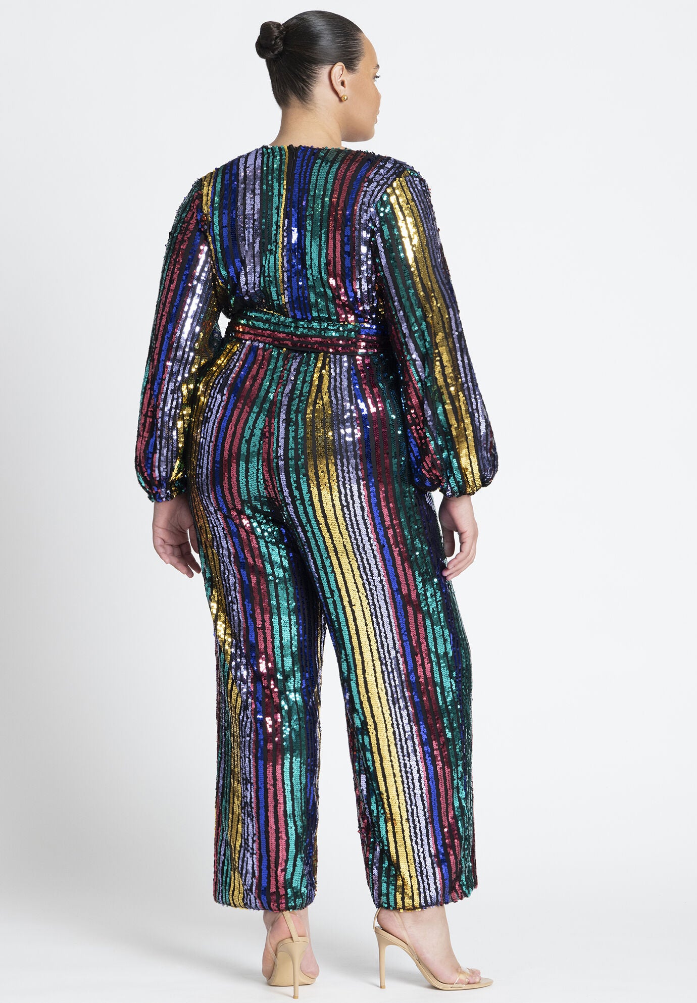 Multi Color Stripe Designer Full Jumpsuit
