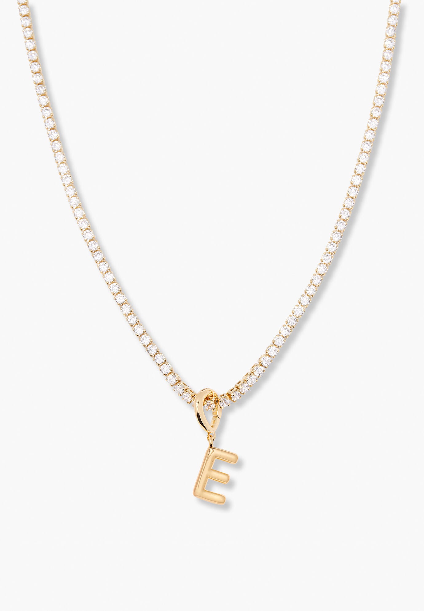 Isabella Mini Tennis Initial Necklace