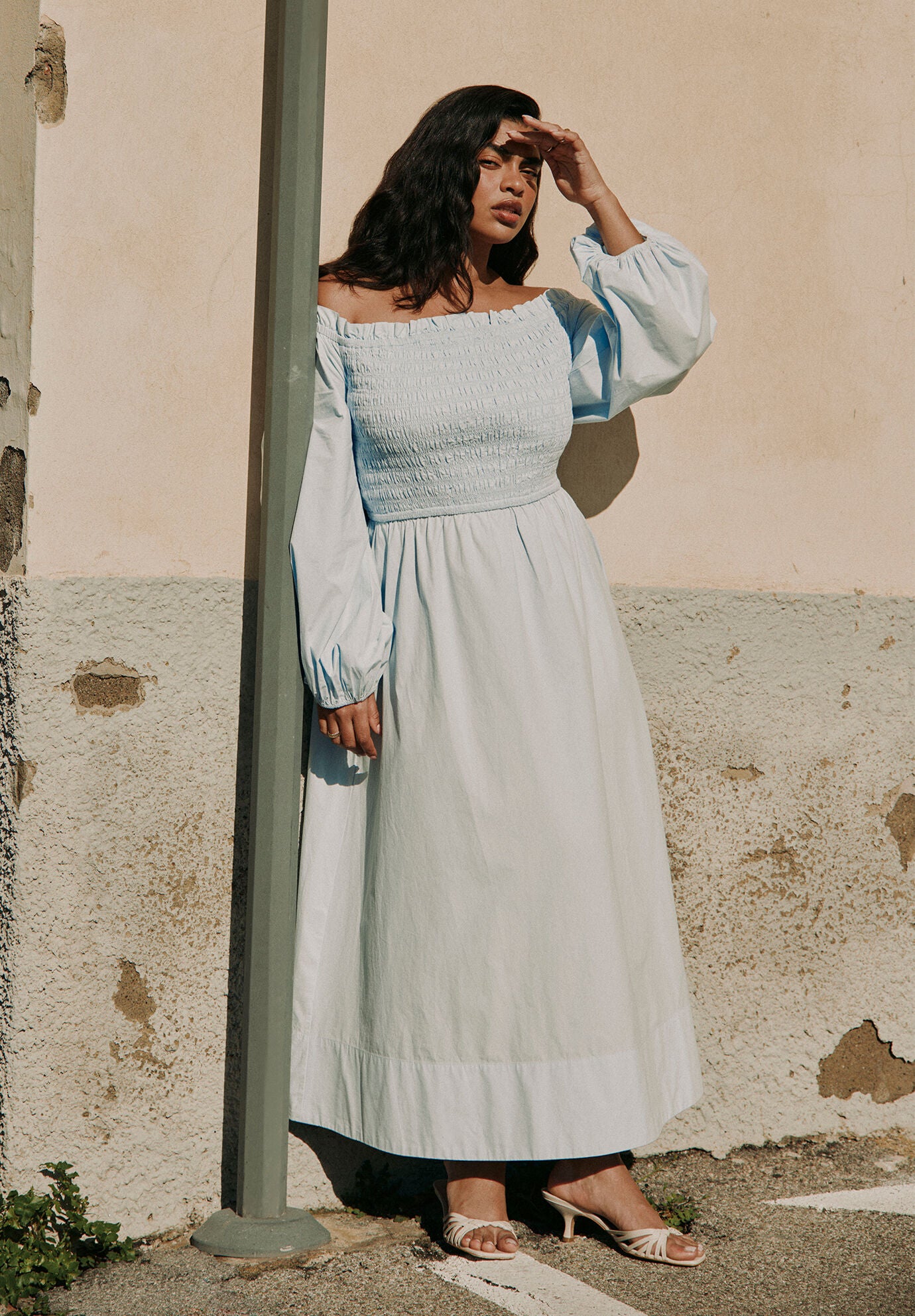 Faux Leather Puff Sleeve Maxi Dress | ELOQUII