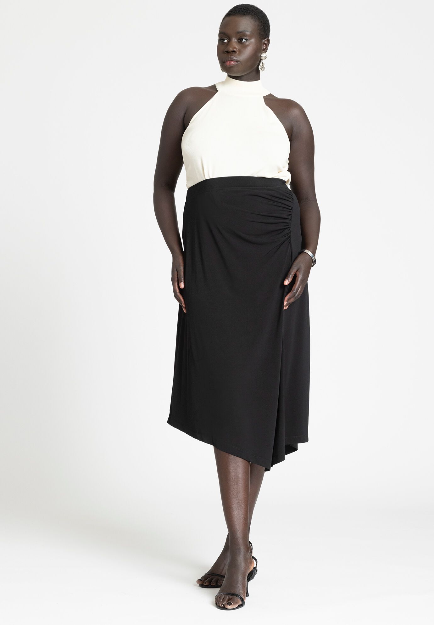 Plus Size Women Oblong Hem Skirt By (size 14)
