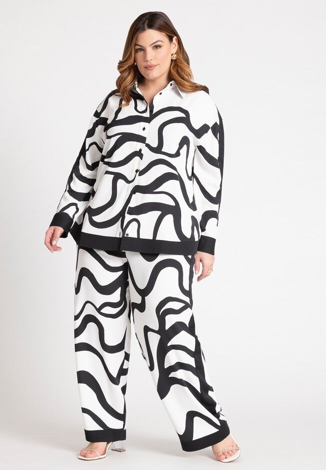Pull On Border Detail Pant, SOPHISTICATED SQUIGGLES, hi-res image number null