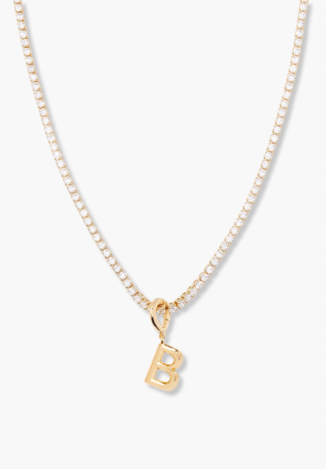 Isabella Mini Tennis Initial Necklace