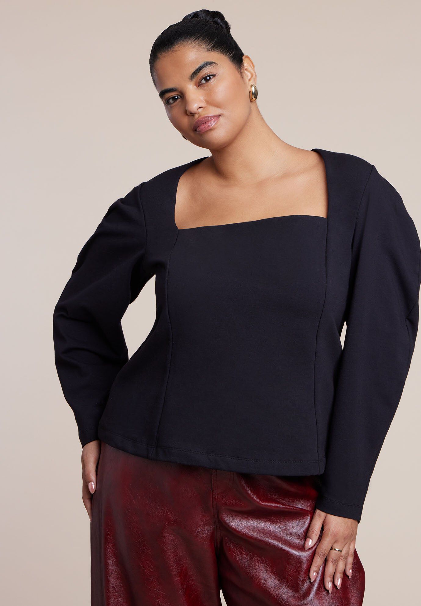 Shoulder-Twist Drape Top | ELOQUII