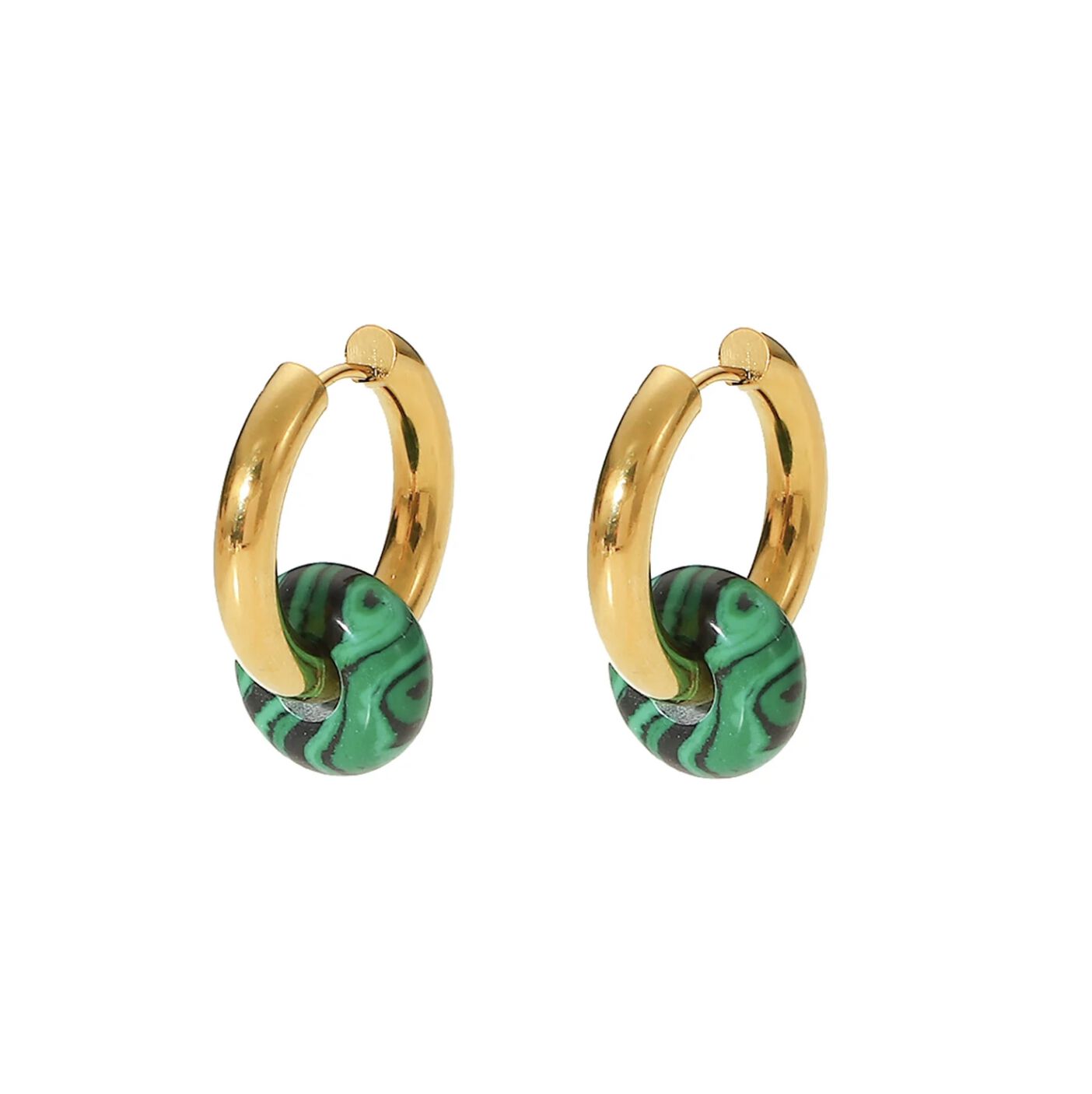 Clara Earrings, GOLD GREEN, hi-res image number 0