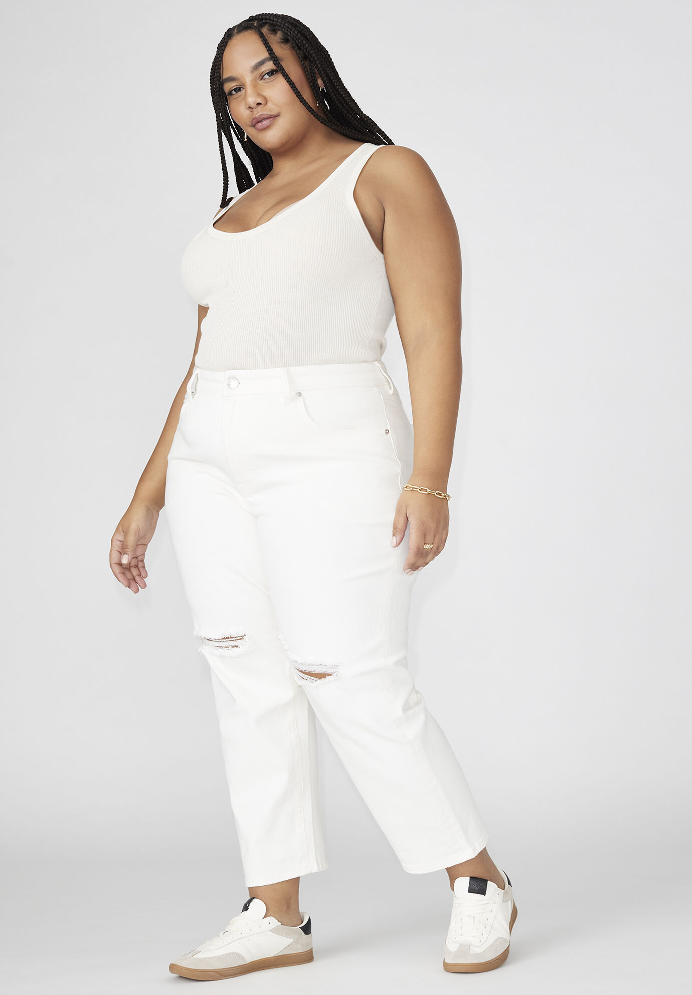 Plus Size Women The Naomi Comfort Stretch Straight Jean Crop By ( Size 24 )