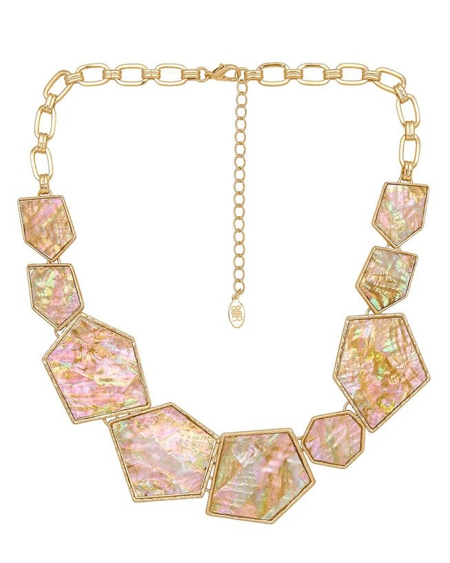 Mother Of Pearl Statement Necklace, MOTHER OF PEARL, hi-res image number null