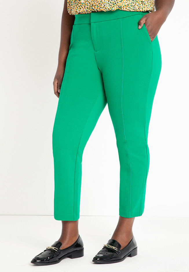 The Ultimate Stretch Suit Pintuck Pant | Eloquii