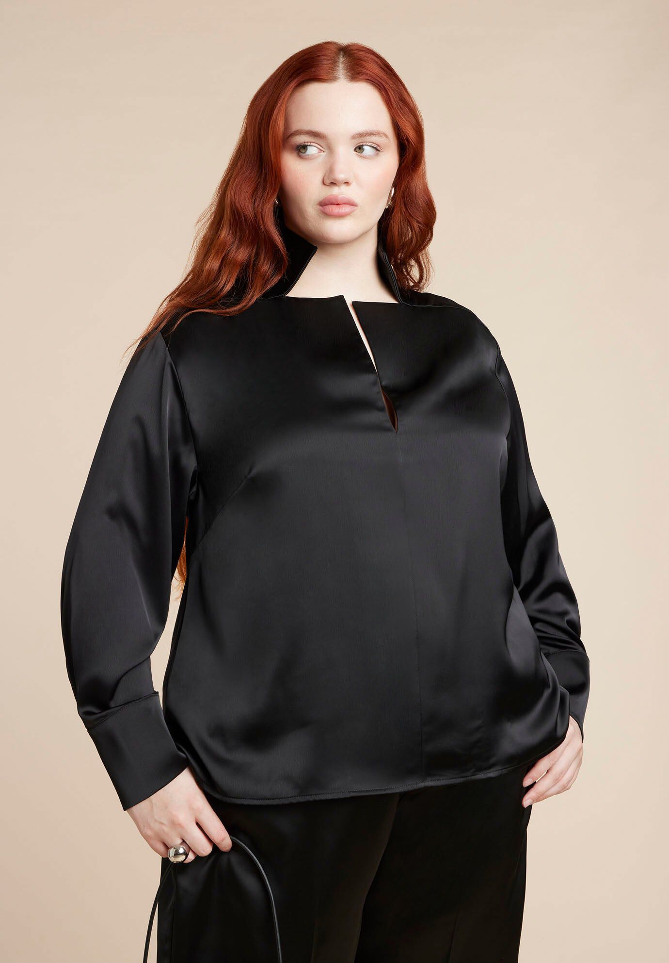 Jacquard Scarf Blouse | ELOQUII