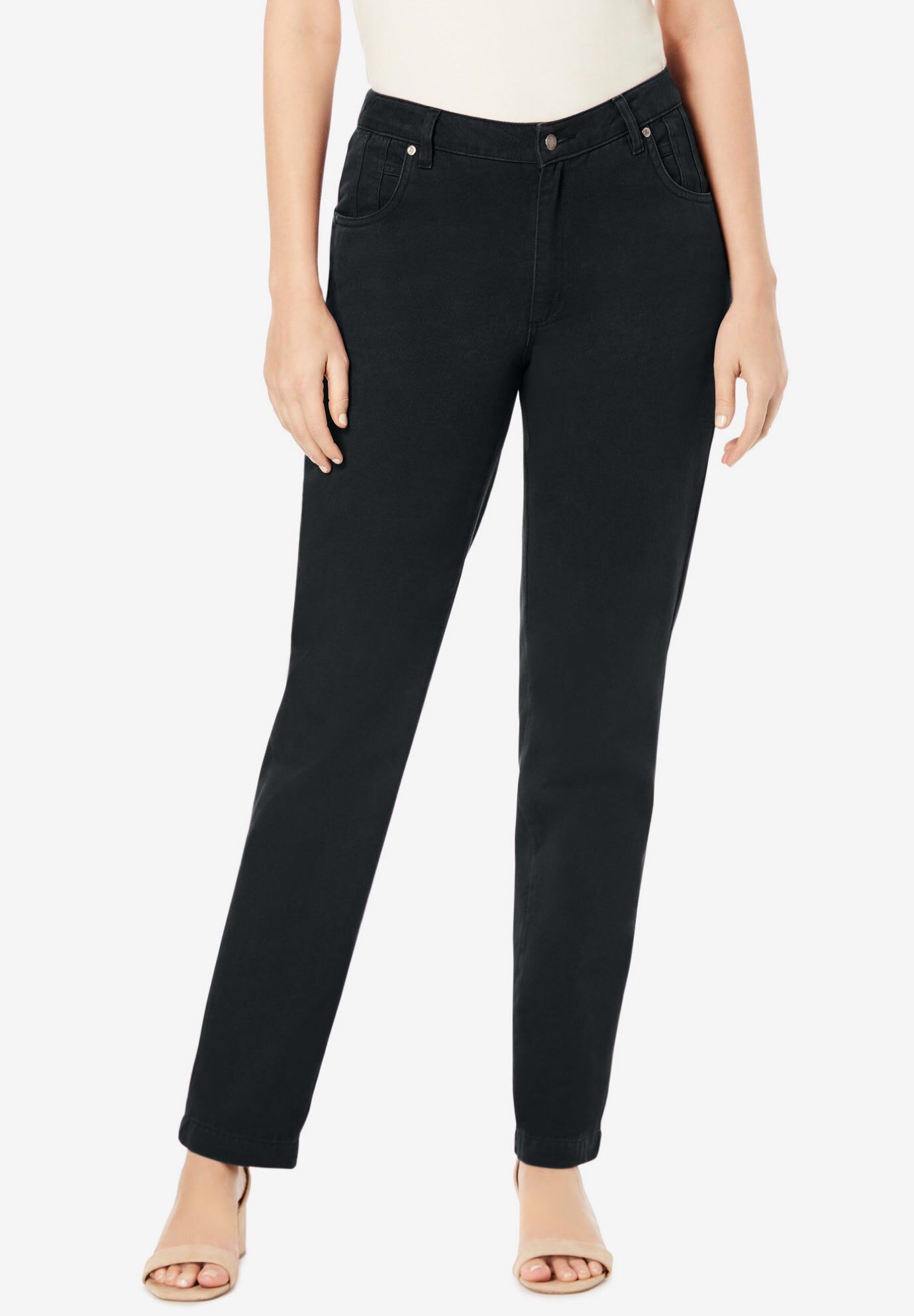 Classic Cotton Denim Straight-Leg Jean