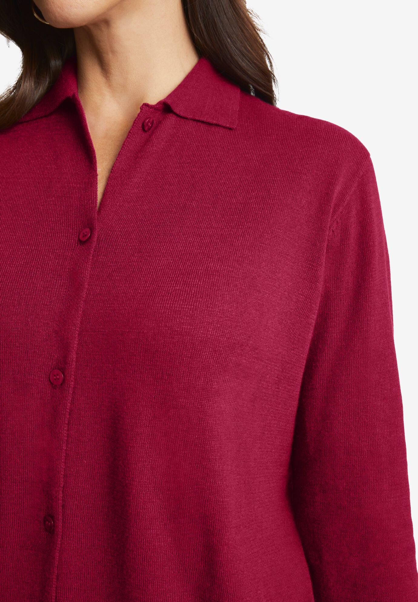 Cotton Cashmere Big Shirt, , alternate image number 2