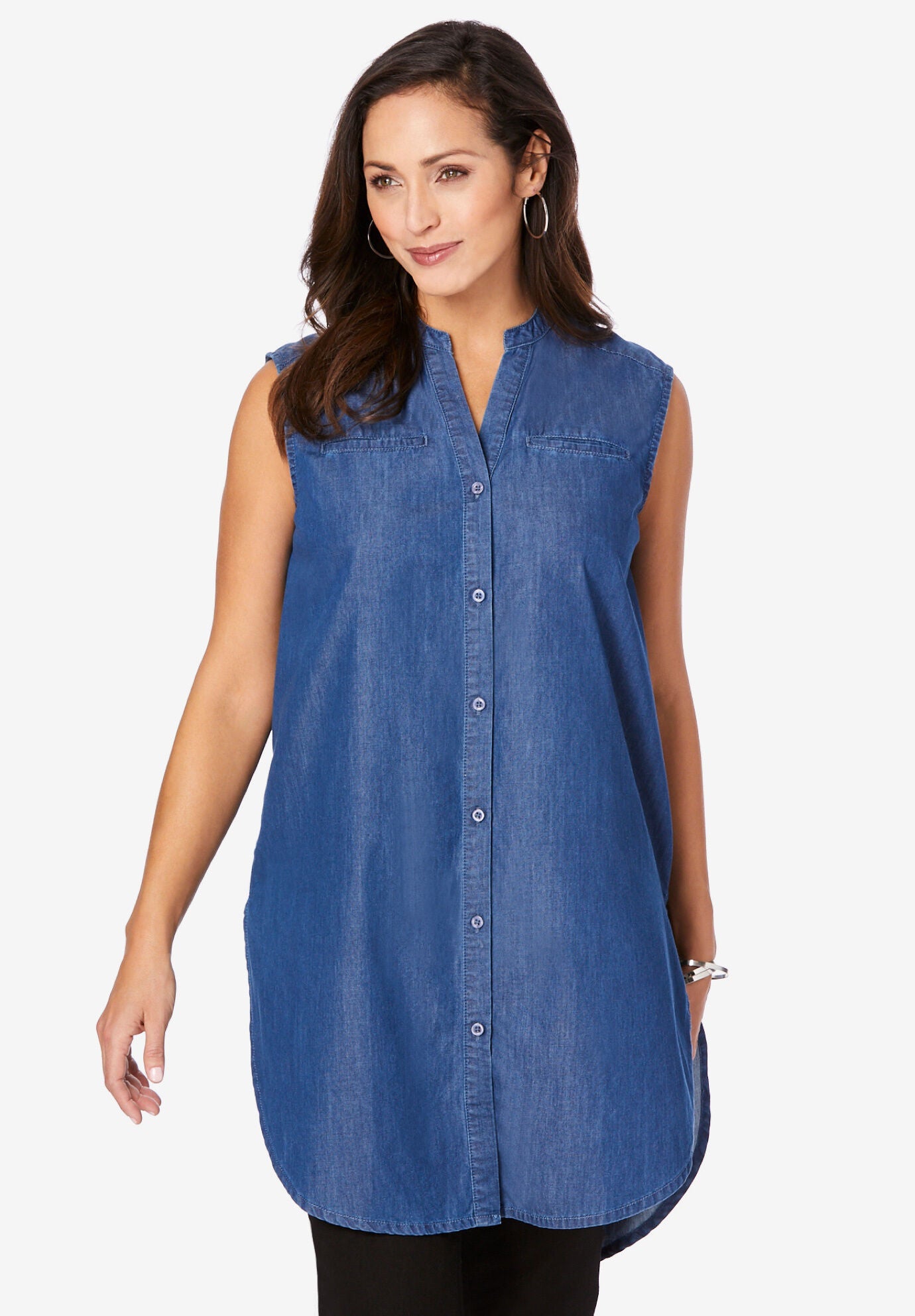 Denim Tunic, MEDIUM WASH, hi-res image number 0