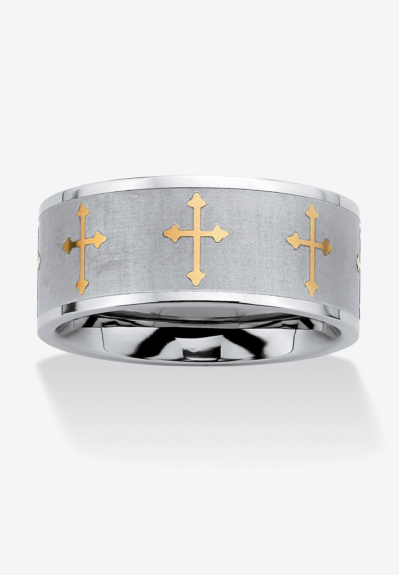 Cross Eternity Band, STAINLESS STEEL, hi-res image number 0