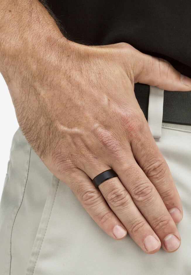 Men's Black Tungsten Matte Finish Ring (8Mm), , alternate image number null