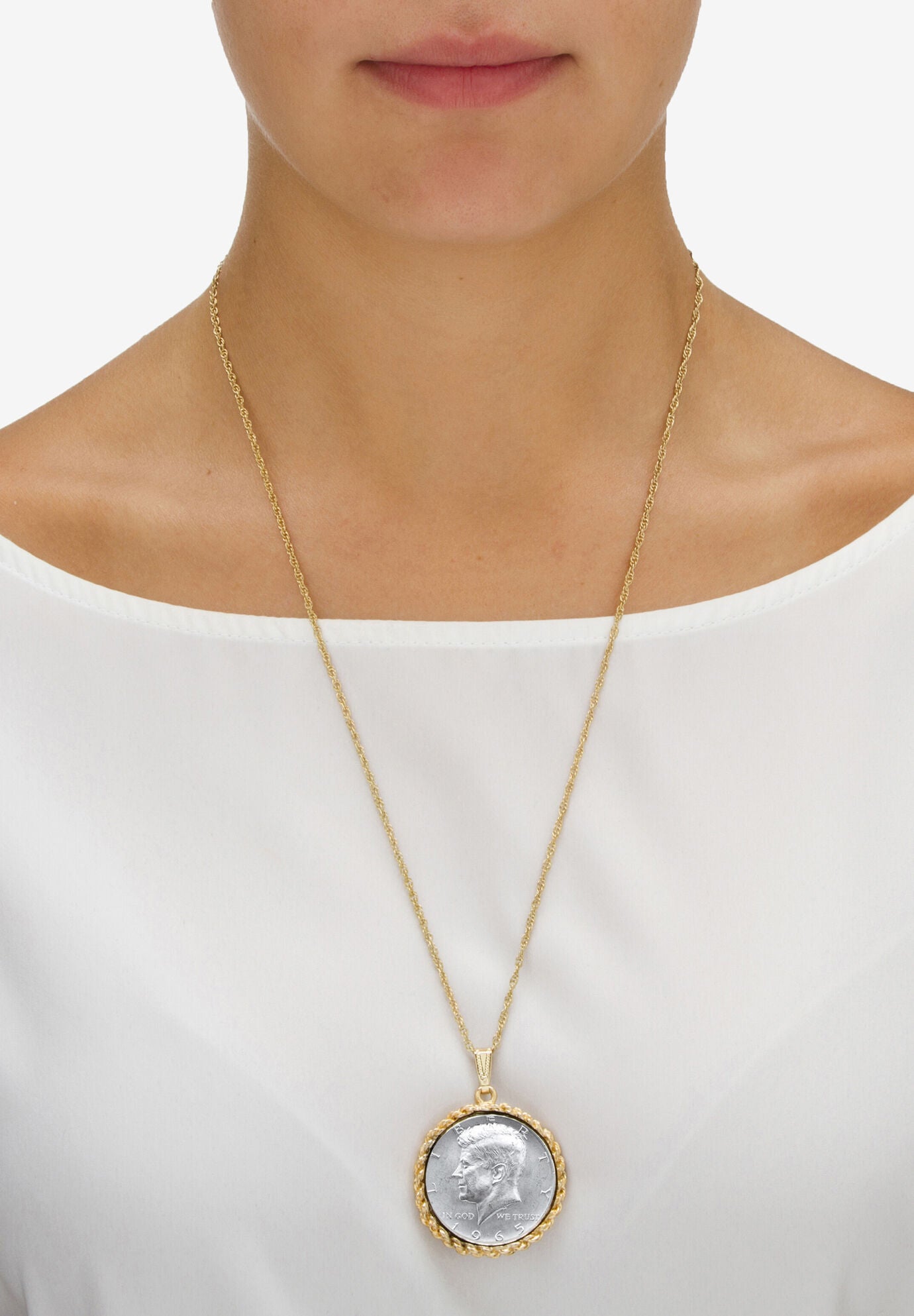 Half dollar necklace best sale
