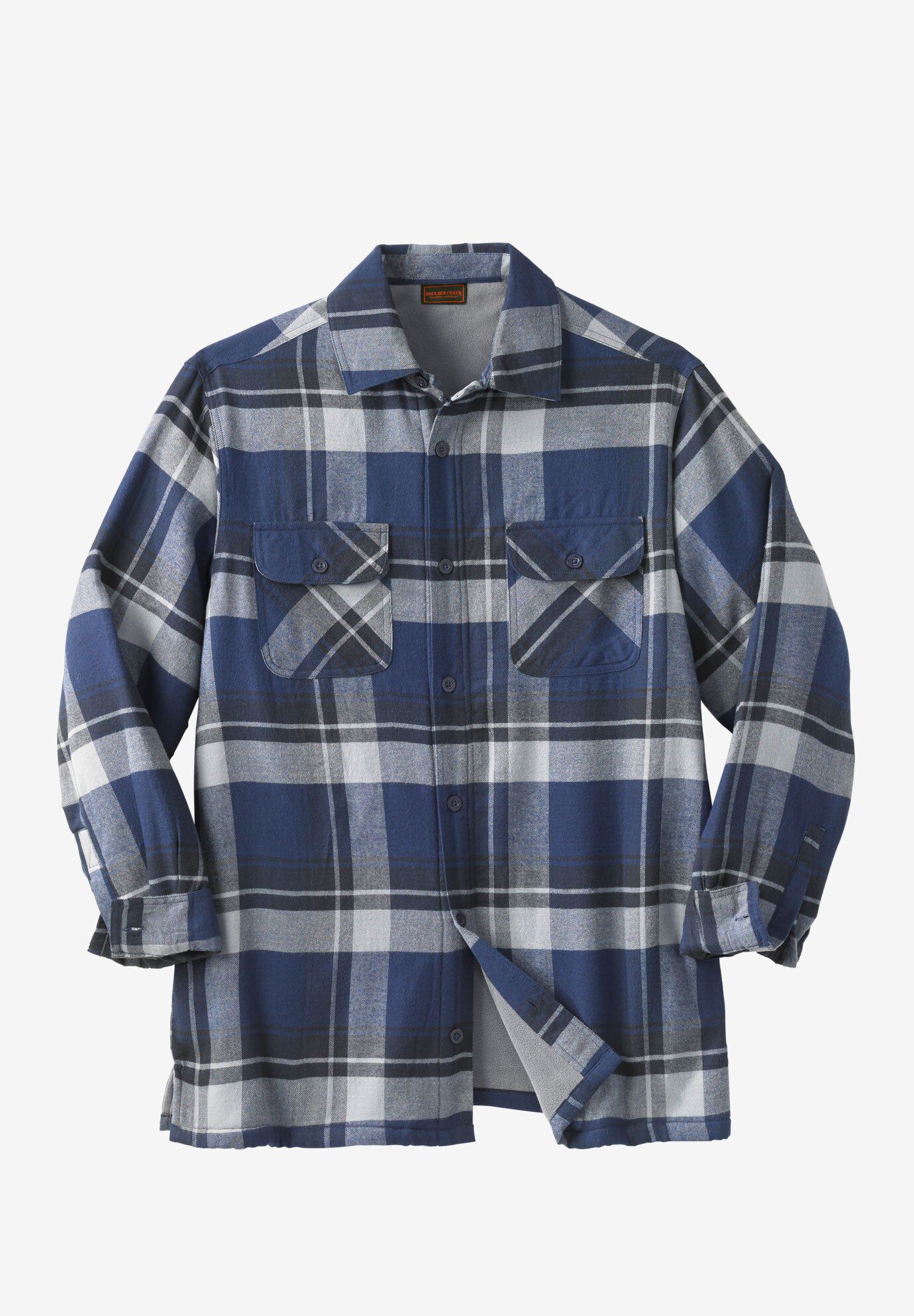 Fleece-Lined Flannel Shirt Jacket | ELOQUII