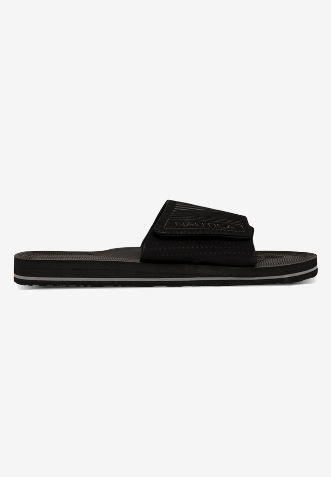 Nautica Stone Adjustable Slides, BLACK, alternate image number null
