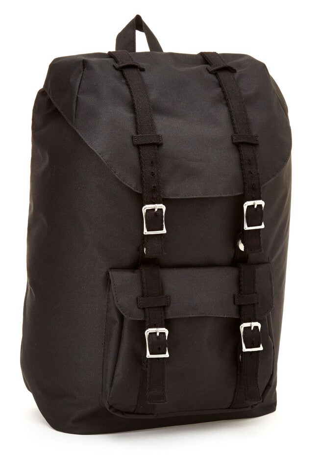 Double Strap Backpack, BLACK, hi-res image number 0
