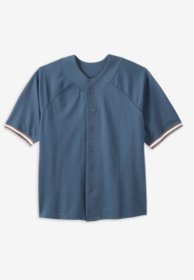 Liberty Blues™ Baseball Crewneck Shirt, SLATE BLUE, hi-res image number 0