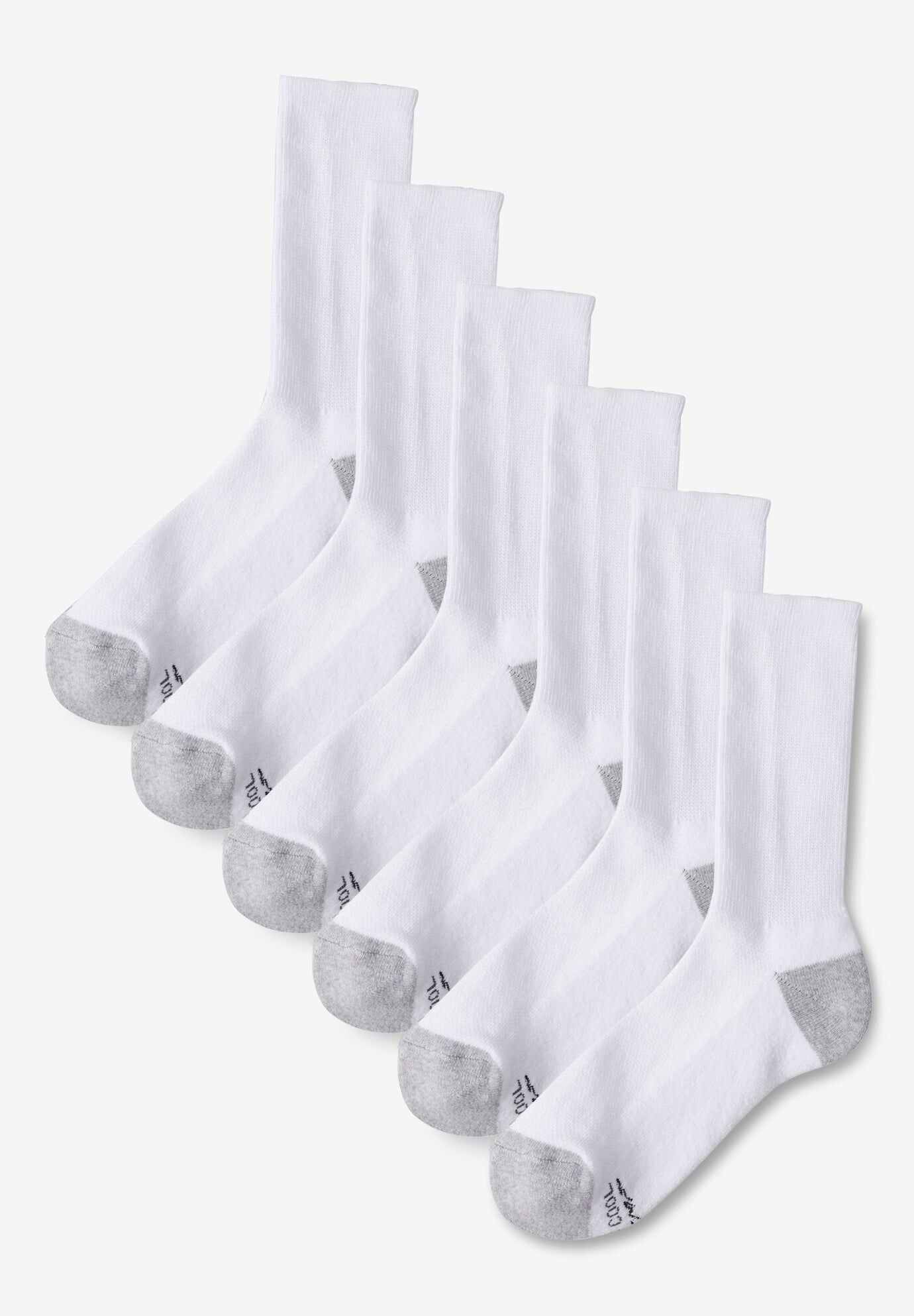 Hanes® X-Temp® Crew-Length Socks 6-Pack | ELOQUII