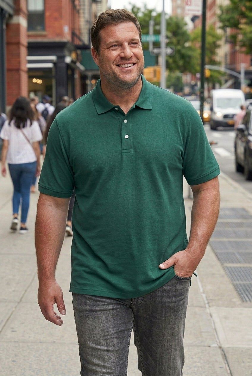 Shrink-Less&trade; Classic Cotton Polo Shirt, HUNTER, hi-res image number 0