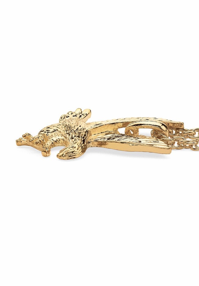 Gold Tone Eagle Charm Pendant with 24 inches Chain, , on-hover image number null