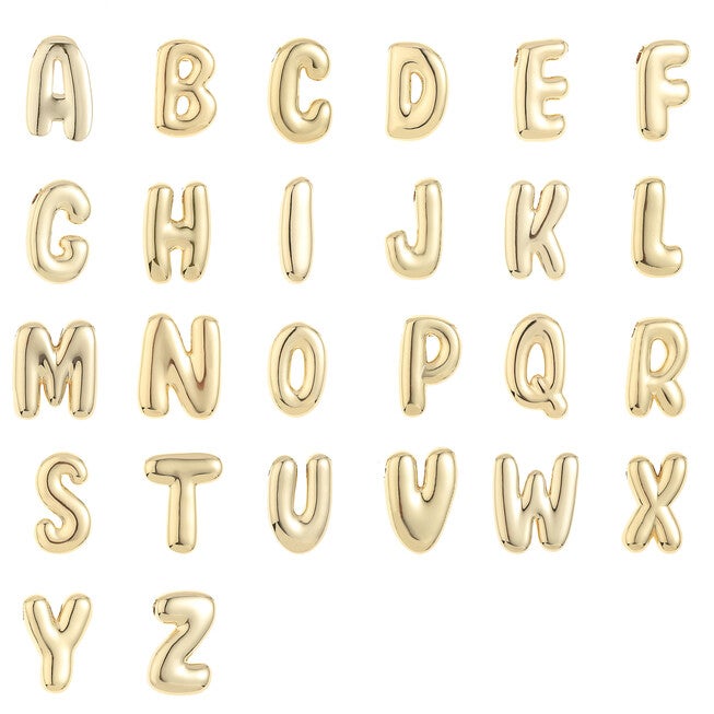 Mini Balloon Initial Necklace, Gold / Gold, alternate image number 4