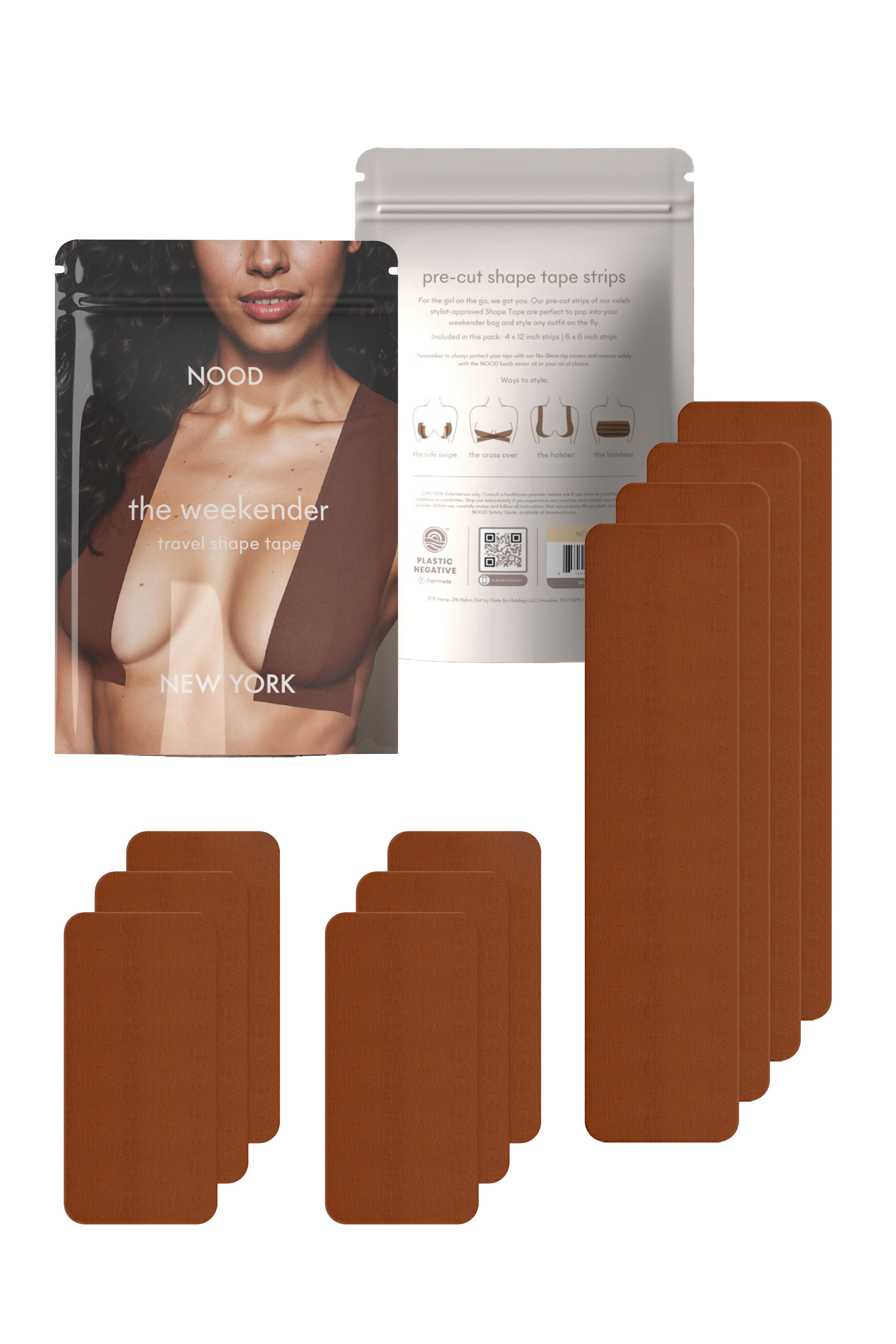 The Weekender Pre-Cut Shape Tape Breast Tape, No 7 Bronze / Bronze, hi-res image number 0