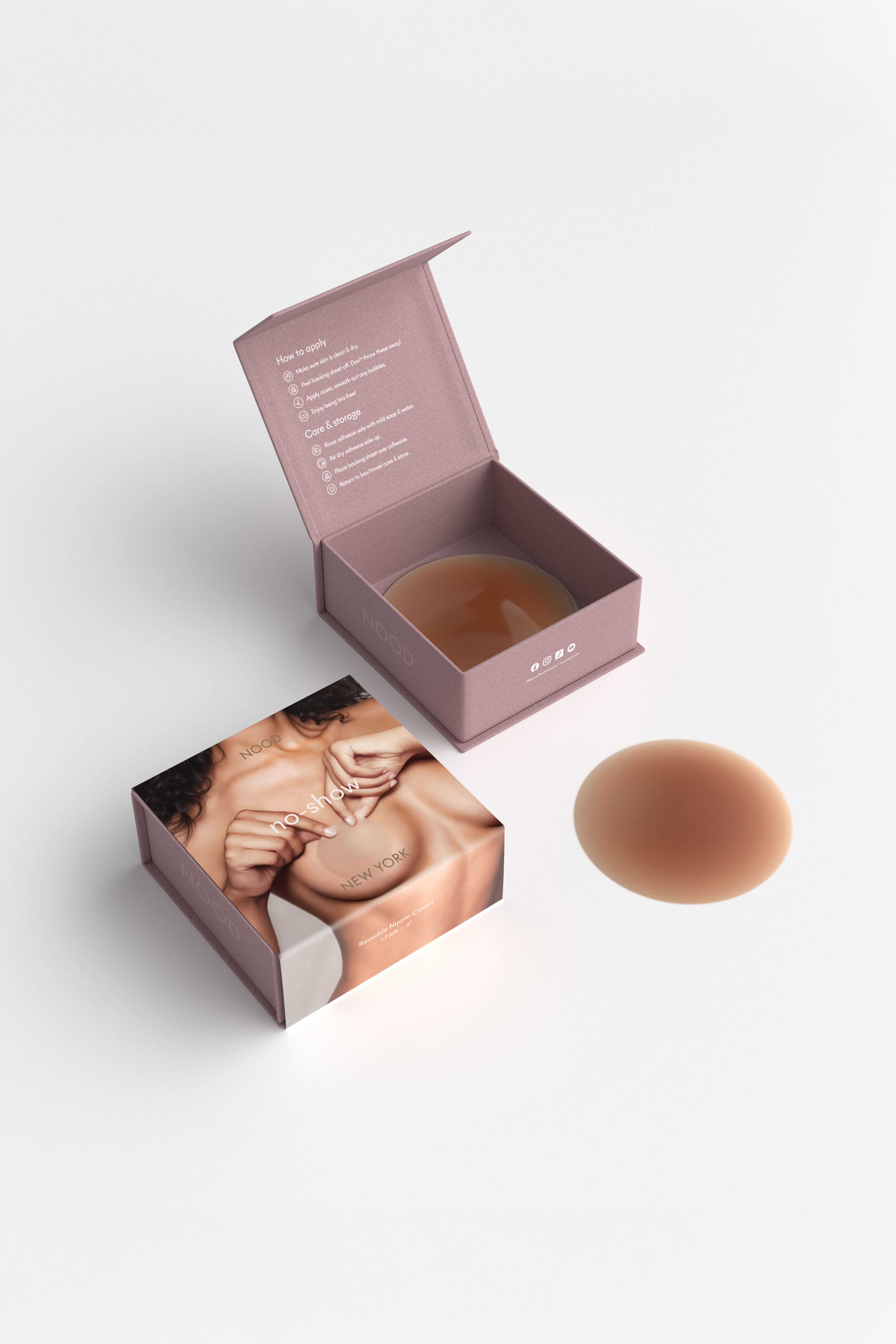 No-Show Adhesive & Reusable Nipple Covers, No 7 Bronze / Bronze, alternate image number 3