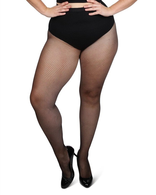 Plus Size Curvy Fishnet Tights, , alternate image number 3