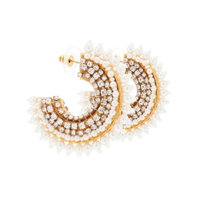 Mini Fiona Hoops, White / White, hi-res image number null