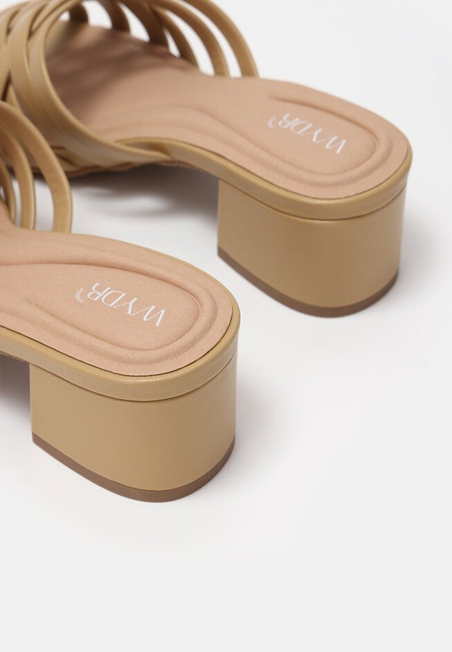 Gigi Block Heel Woven Sandals, Honey / Yellow, alternate image number 2