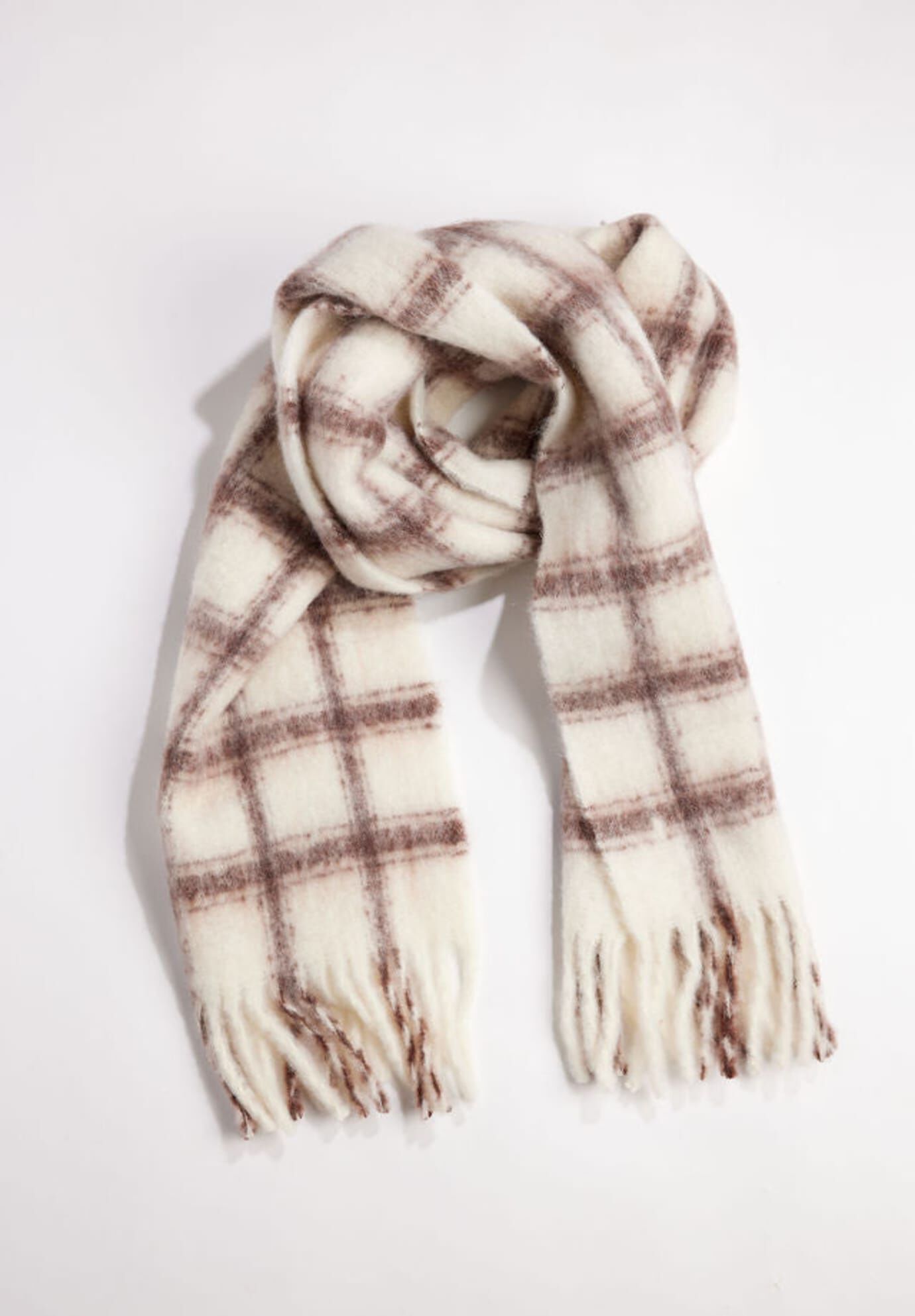 Warm Window Plaid Scarf, Brown / Brown, hi-res image number 0