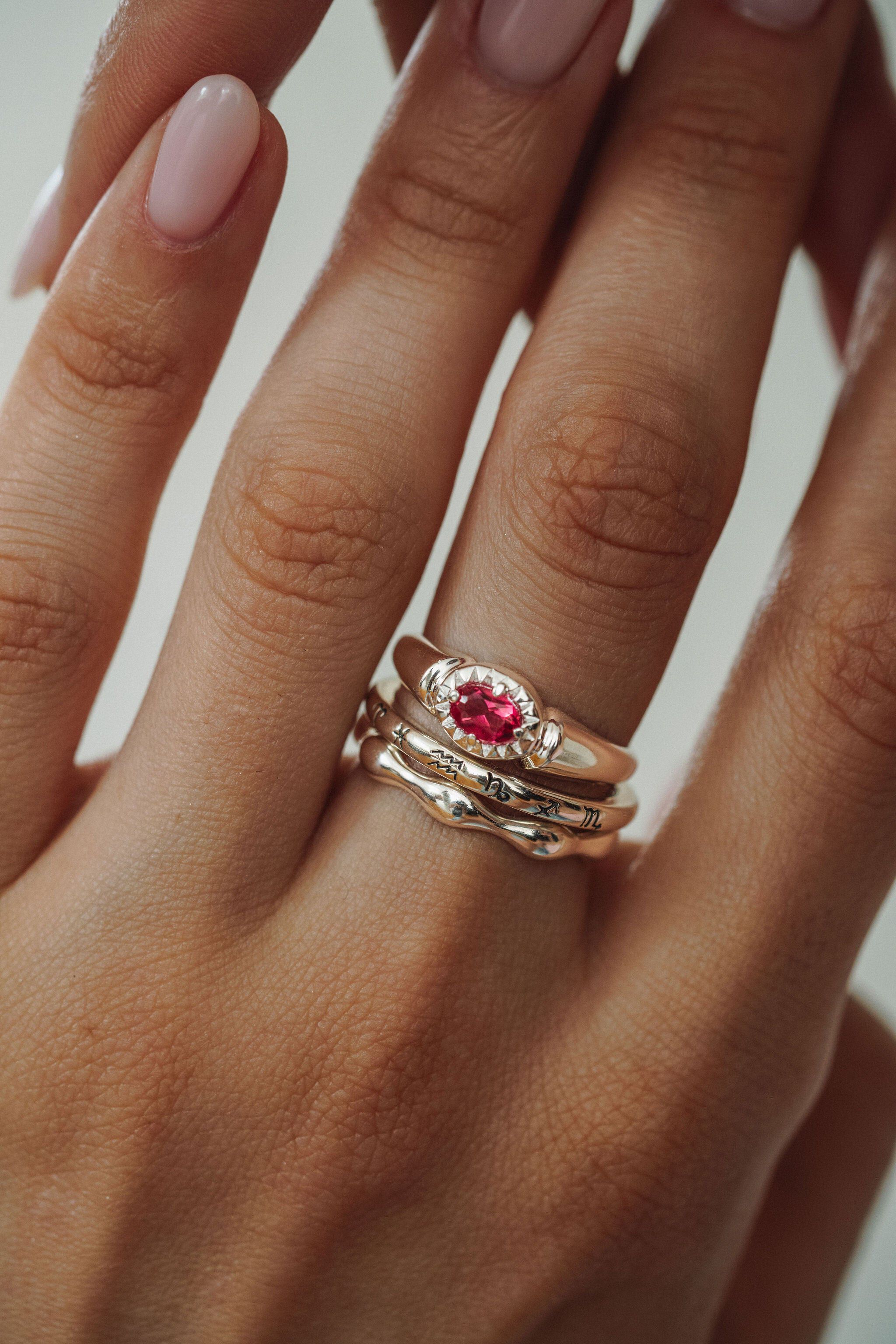 The Zodiac Ring | Silver, Silver / Silver, alternate image number 2