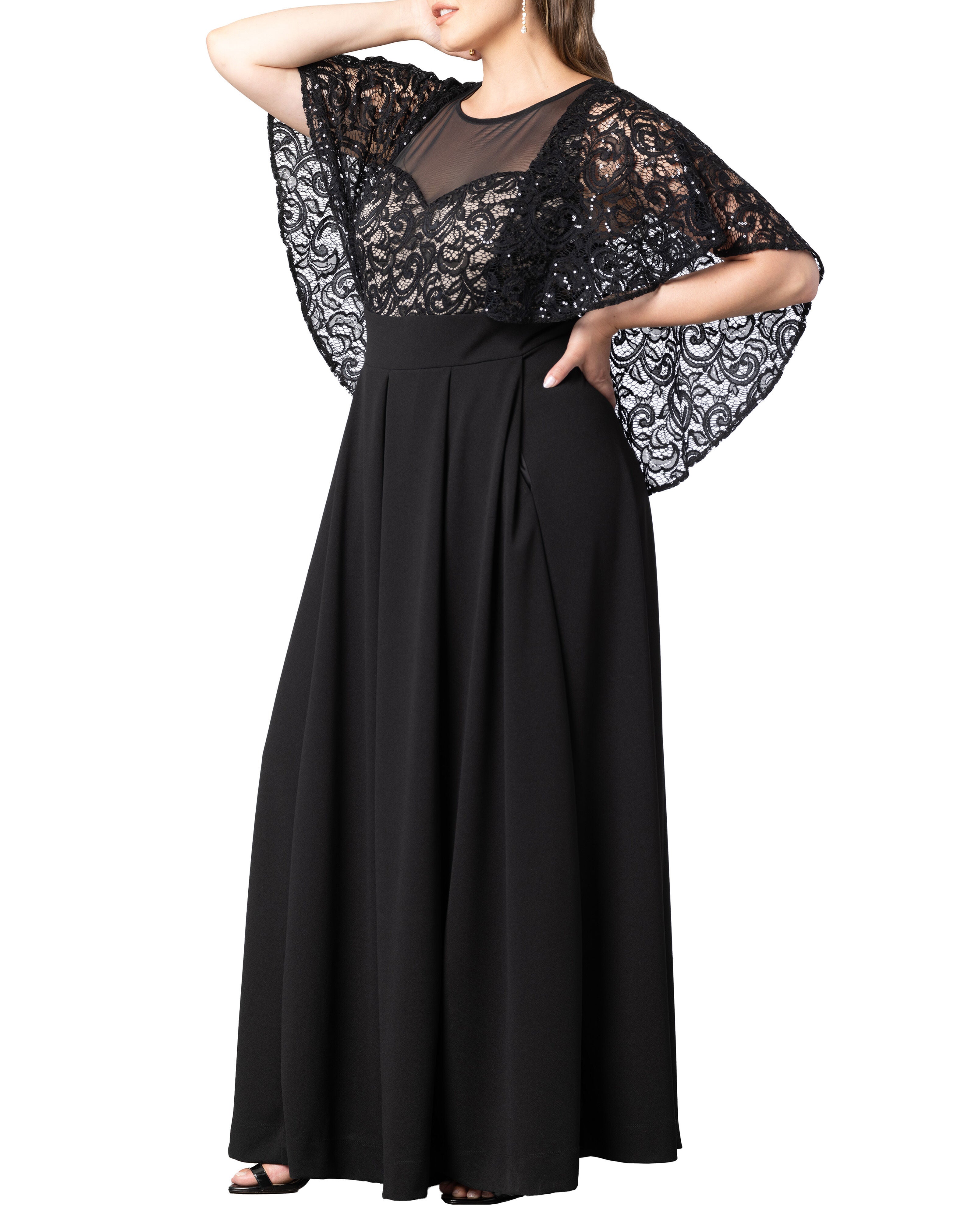 Alluring Sequins Formal Jumpsuit, BLACK NOIR / Black, alternate image number 3