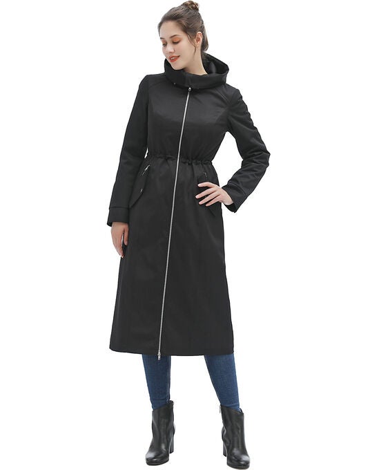 ZipOut Lined Hooded Long Raincoat Eloquii