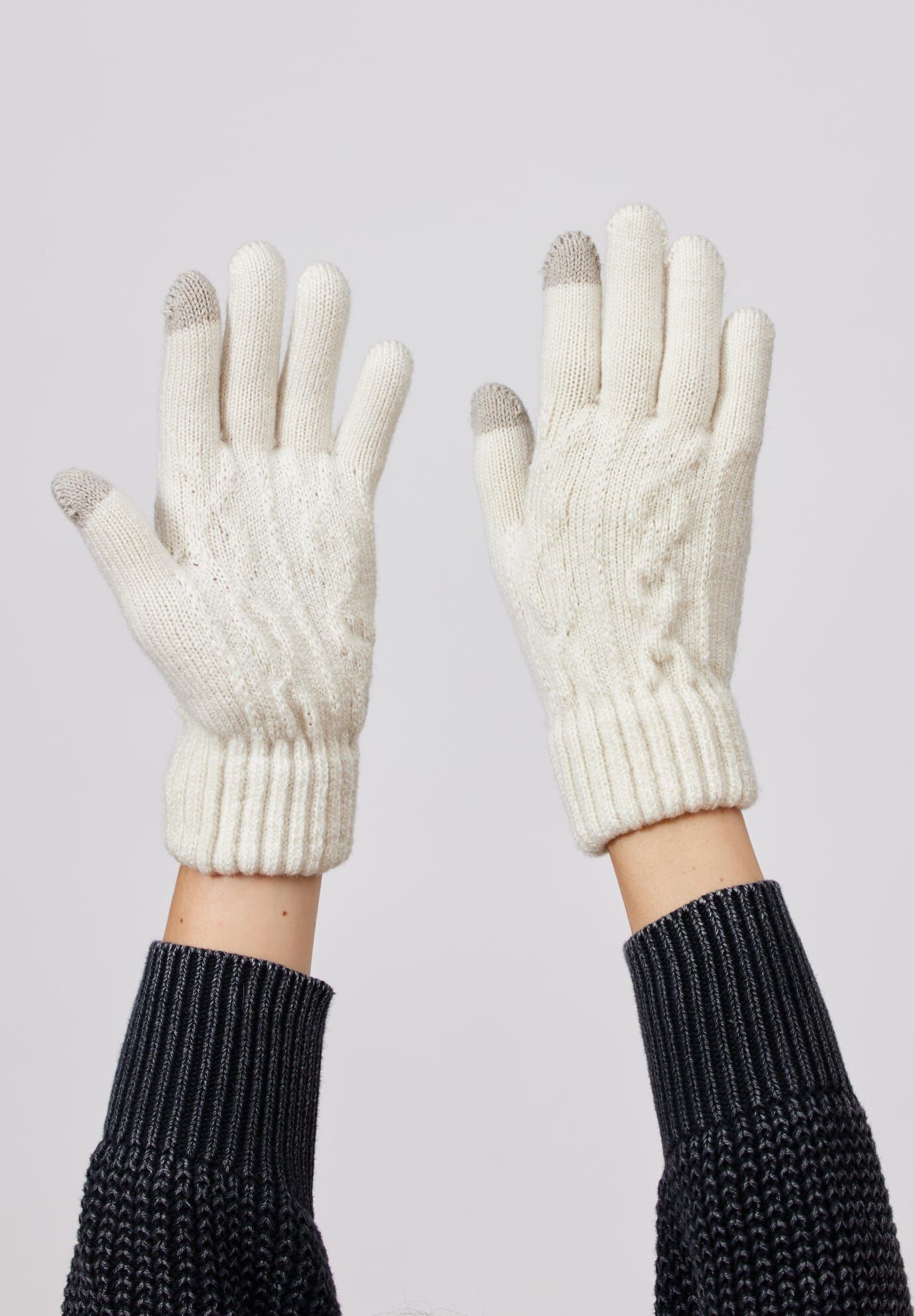 Frosty Touch Gloves, Ivory / Ivory, alternate image number 2