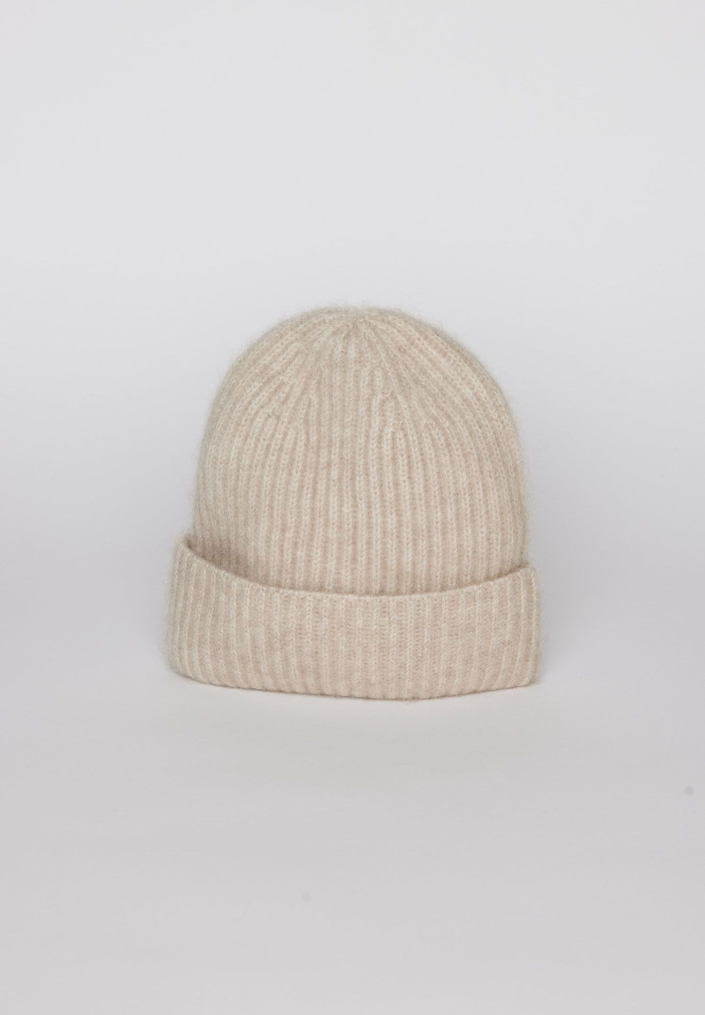Cashmere Rib Beanie, Oat / Tan, hi-res image number 0