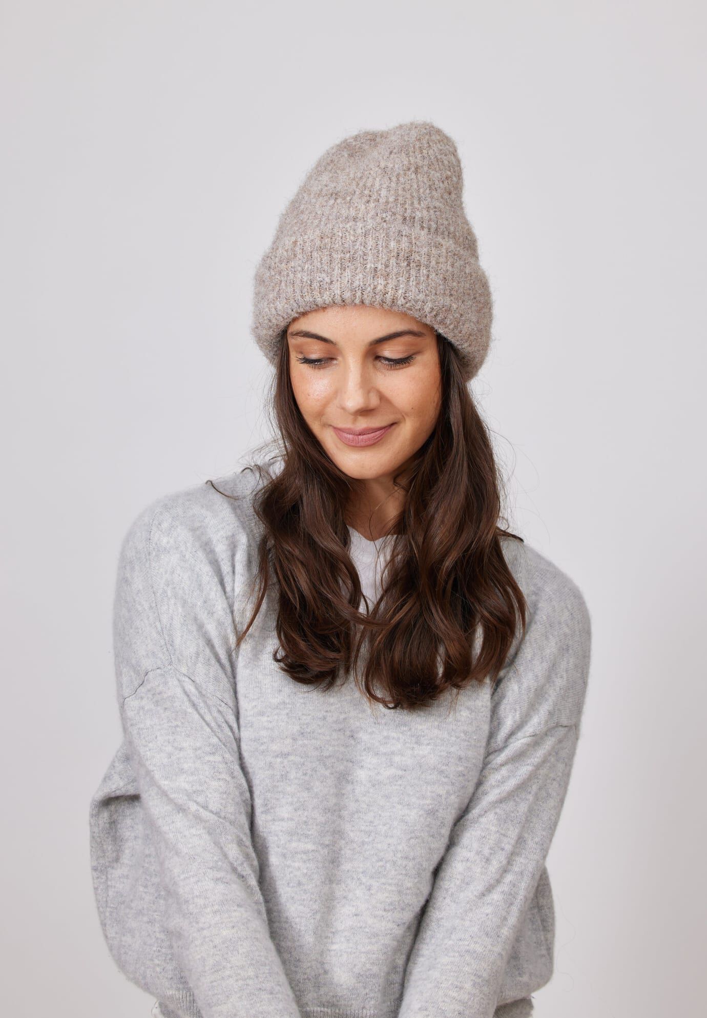 Eco Beanie, Taupe / Taupe, alternate image number 1