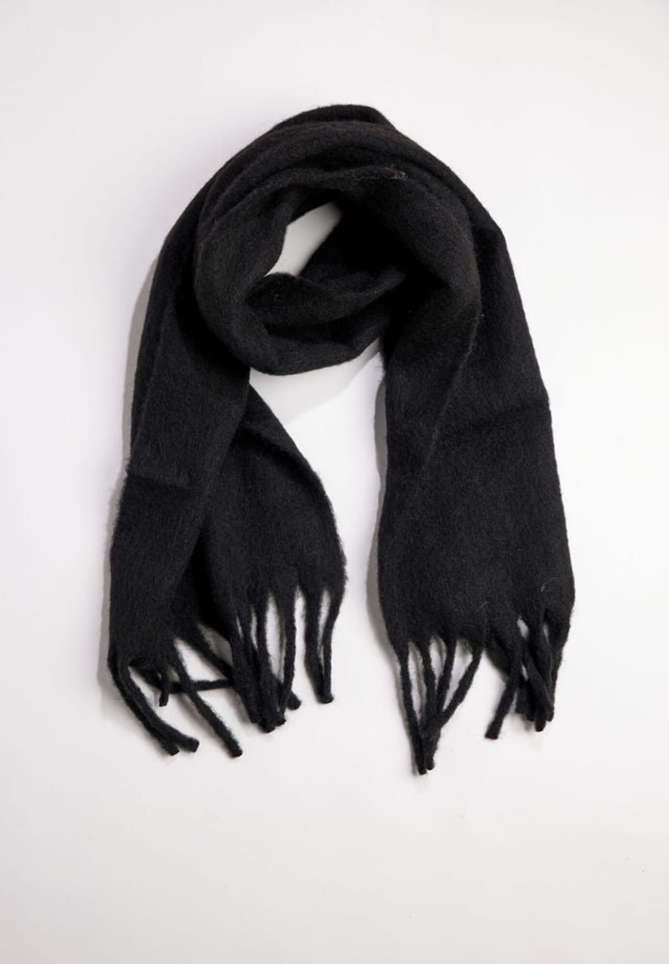 Cozy Solid Scarf, Black / Black, hi-res image number 0