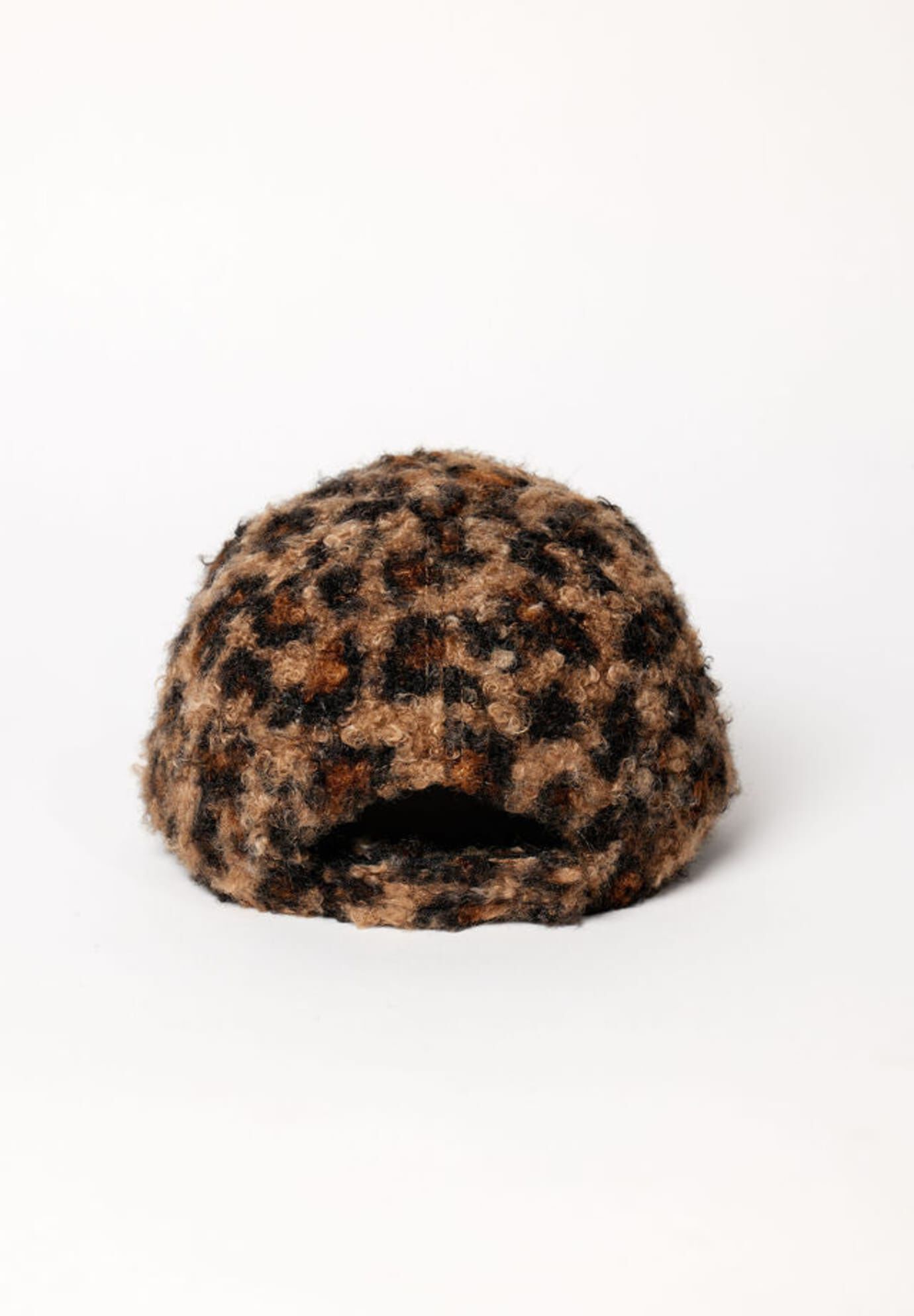 Novelty Sherpa Cap, Leopard / Tan, alternate image number 1
