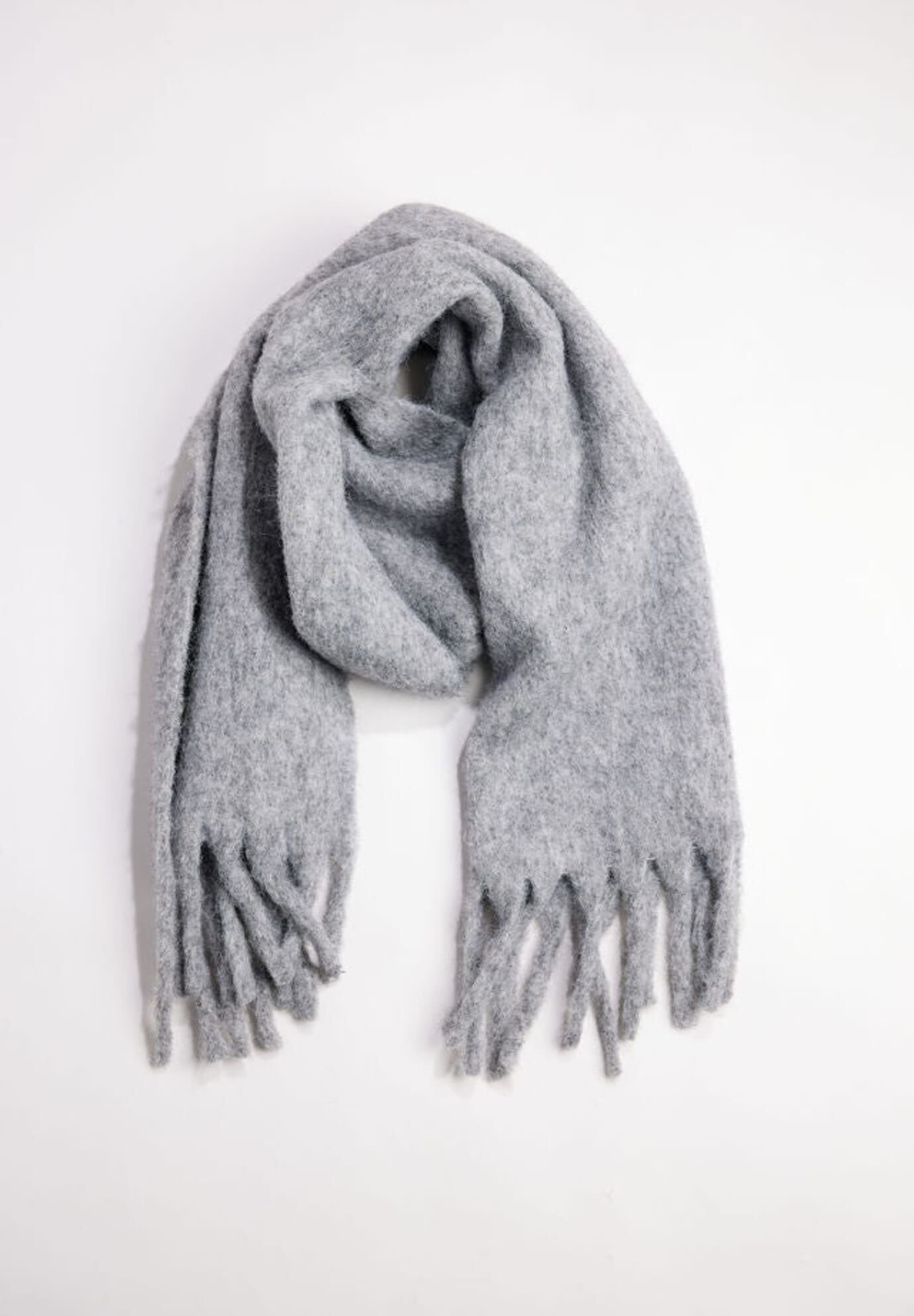 Cozy Solid Scarf, Heather Grey / Light Grey, hi-res image number 0