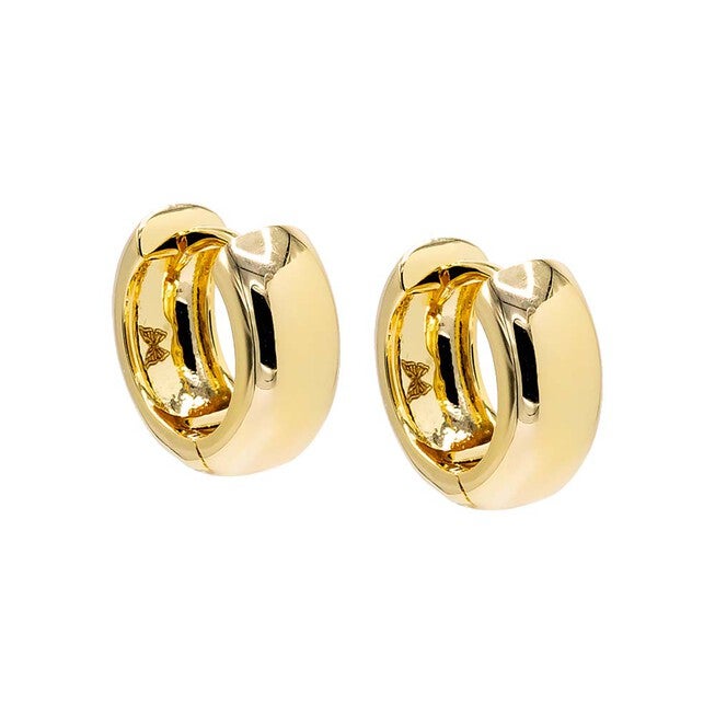 Wide Huggie Earring, Gold / Gold, hi-res image number 0