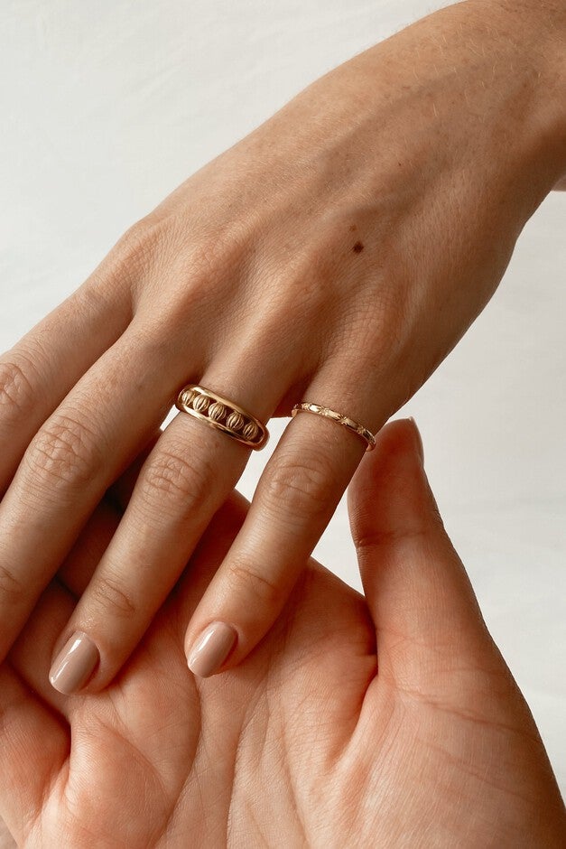 The Estrella Ring | Gold, Gold / Gold, alternate image number 1