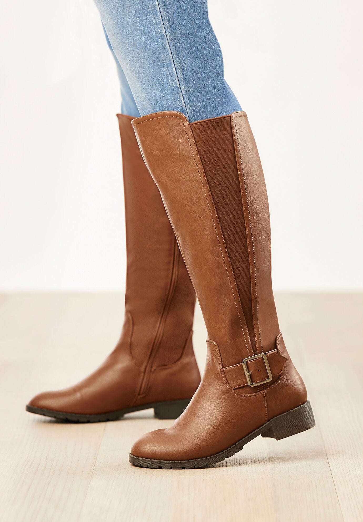Wide width best sale wide calf boots