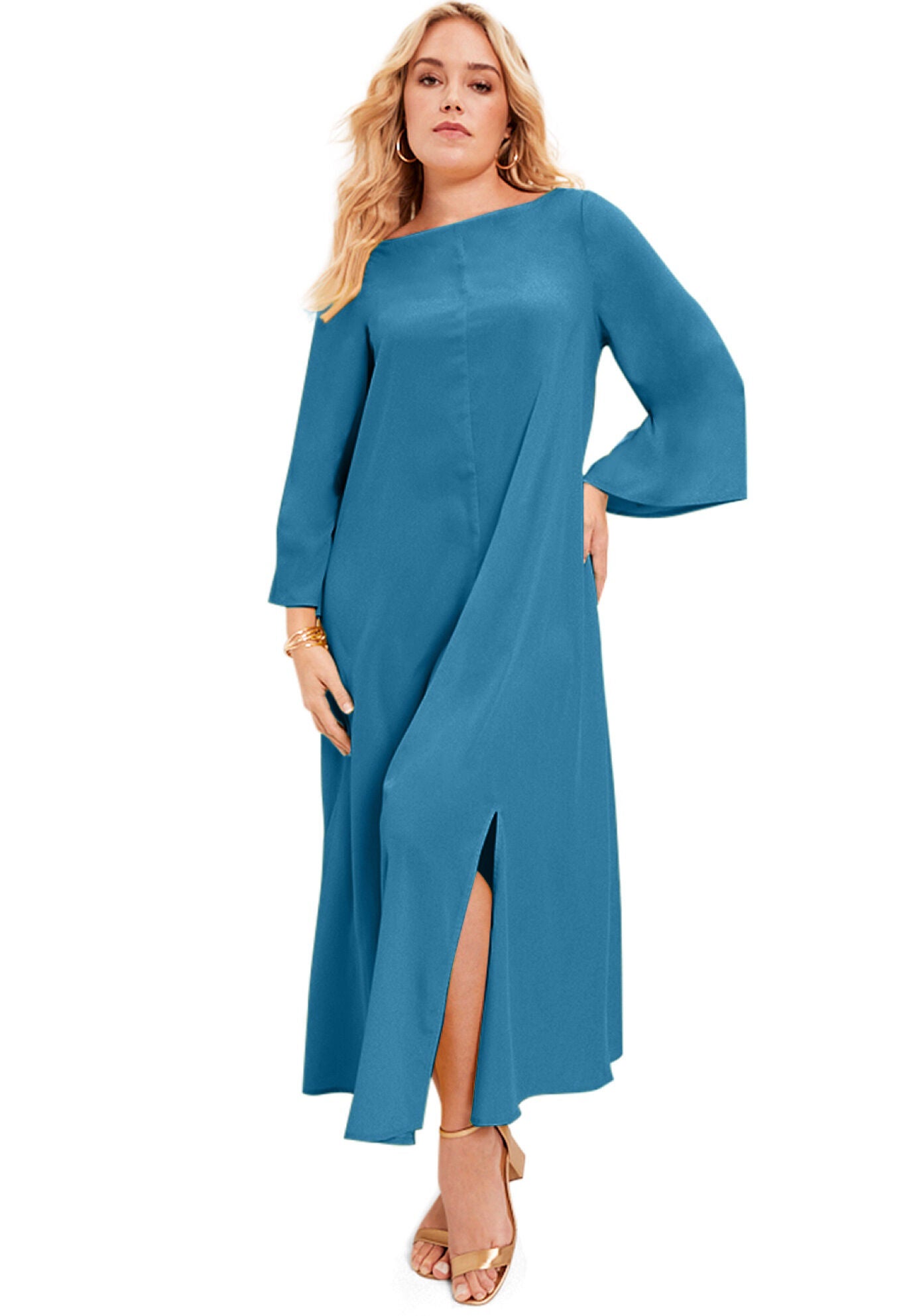 Bell-Sleeve Maxi Dress, OASIS, hi-res image number 0